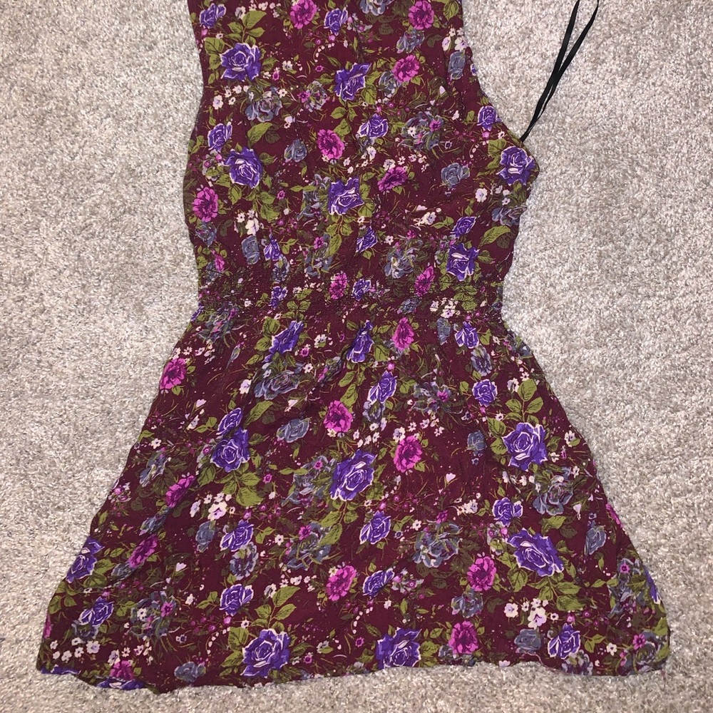Forever 21 Maroon & Purple Floral Blouse size S - Picture 10 of 10